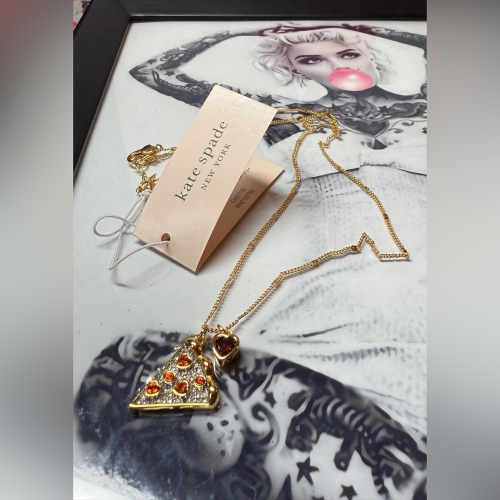 SOLD-DO NOT BUY*Kate Spade *RARE NWT* Pizza My Heart Necklace